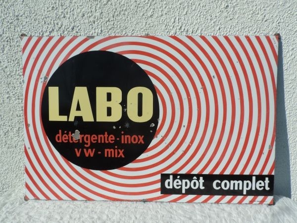 Plaque émaillée LABO