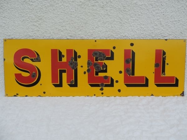 Plaque émaillée SHELL