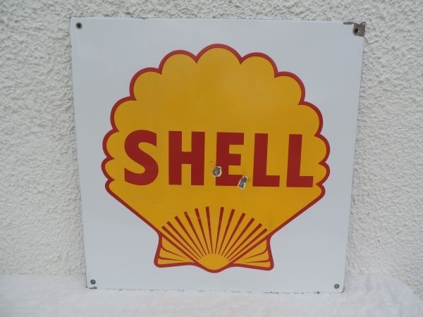 Plaque émaillée SHELL