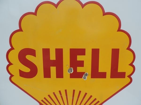 Plaque émaillée SHELL