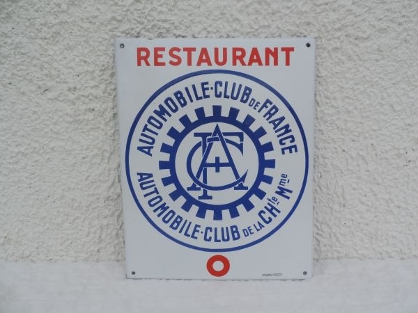 Plaque émaillée Automobile Club de FRANCE