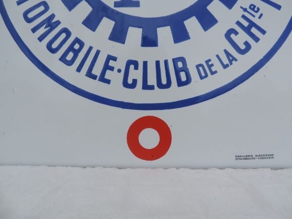 Plaque émaillée Automobile Club de FRANCE