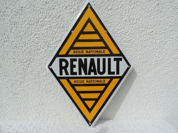 Plaque émaillée RENAULT