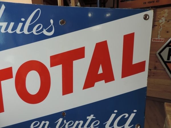 Plaque émaillée Total
