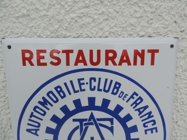 Plaque émaillée Automobile Club de FRANCE