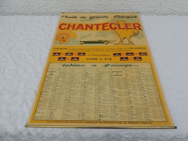 Affiche HUILES CHANTECLERC