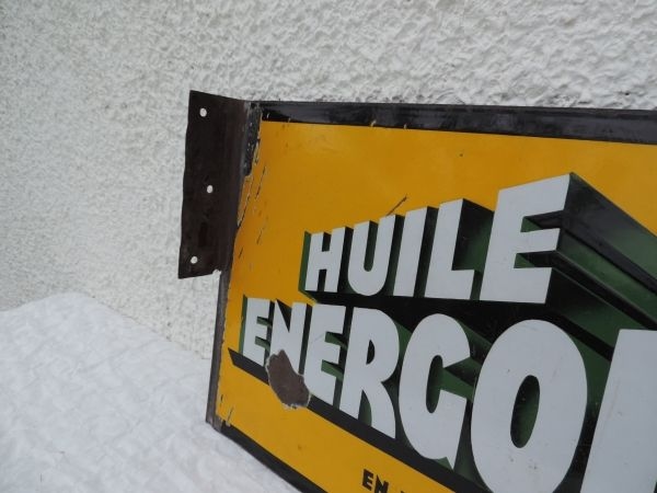 Plaque émaillée Huile Enegol