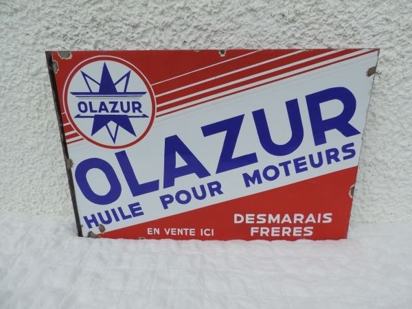 Plaque émaillée OLAZUR