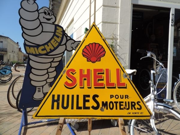 Plaque émaillée SHELL