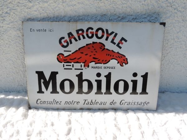 Plaque émaillée MOBILOIL