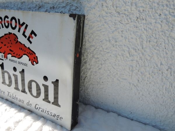 Plaque émaillée MOBILOIL