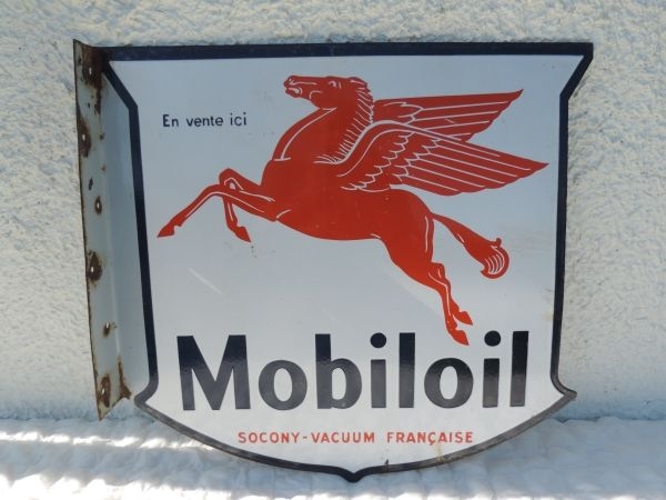 Plaque émaillée MOBILOIL