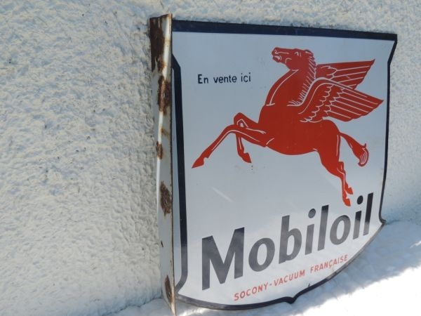 Plaque émaillée MOBILOIL