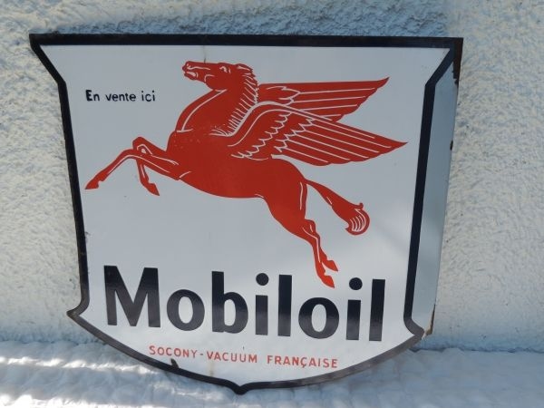 Plaque émaillée MOBILOIL