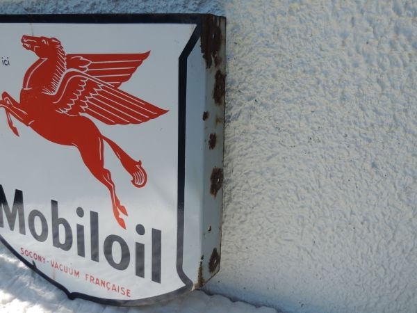 Plaque émaillée MOBILOIL