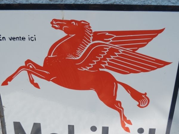Plaque émaillée MOBILOIL