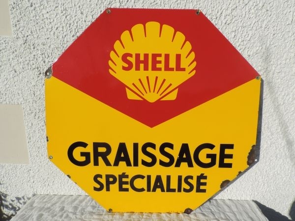 Plaque émaillée SHELL