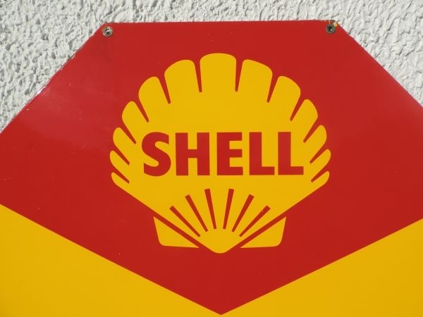 Plaque émaillée SHELL