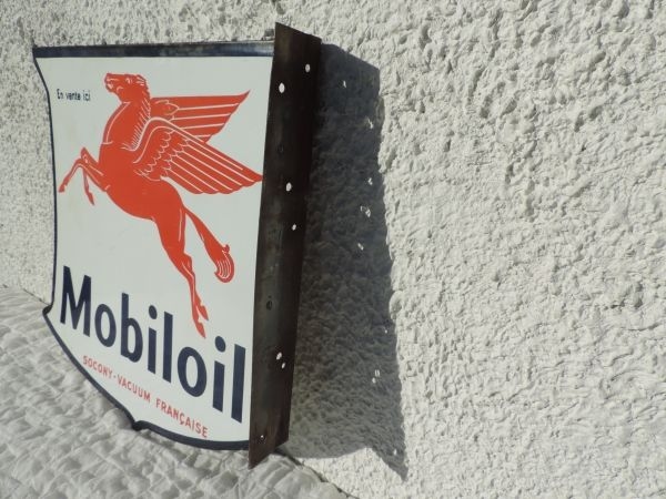 Plaque émaillée MOBILOIL