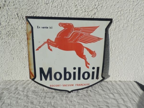 Plaque émaillée MOBILOIL