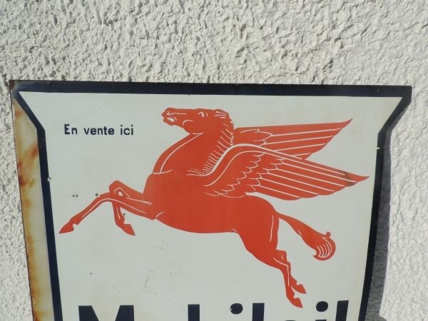 Plaque émaillée MOBILOIL