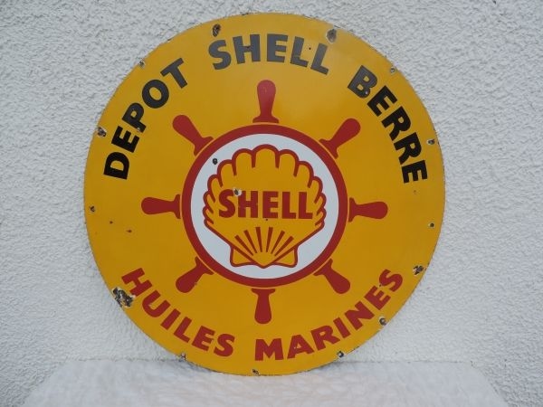 Plaque émaillée SHELL