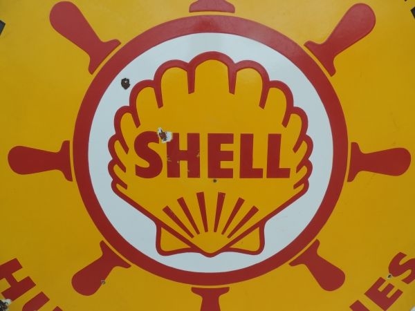 Plaque émaillée SHELL