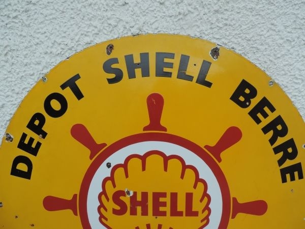 Plaque émaillée SHELL