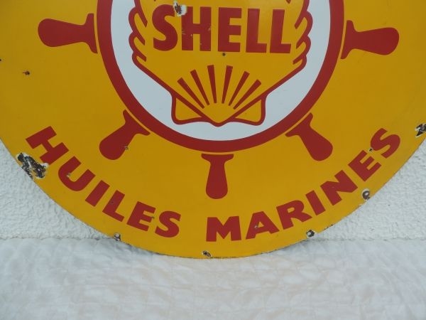 Plaque émaillée SHELL