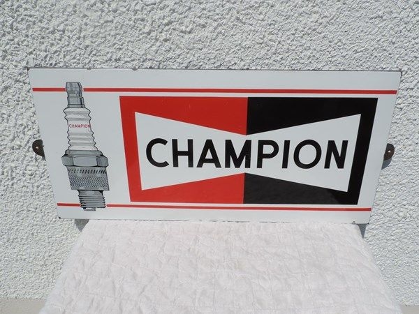 Plaque émaillée Champion