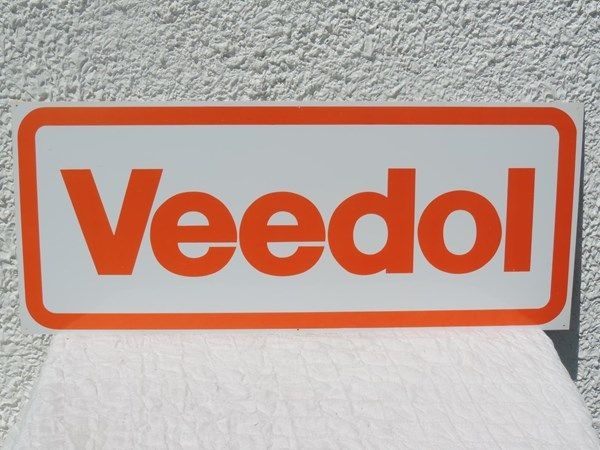 Plaque plastique publicitaire Veedol