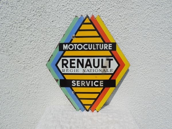 Plaque émaillée Renault Motoculture