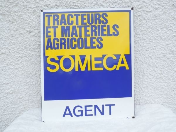 Plaque émaillée AGENT SOMECA