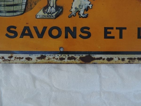 Tôle publicitaire LION BLANC