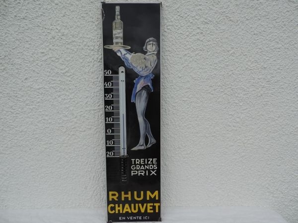 Thermomètre émaillé Rhum Chauvet
