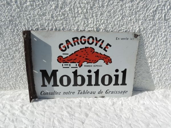 Plaque émaillée Mobiloil