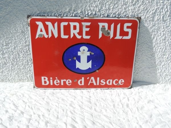 Plaque émaillée Ancre Pils