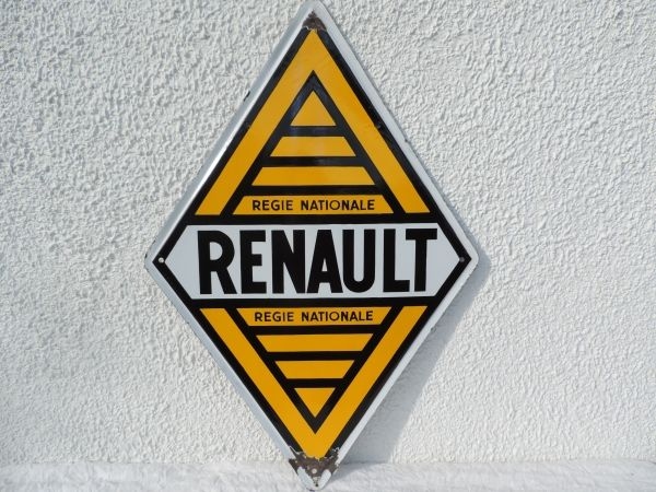 Plaque émaillée Renault