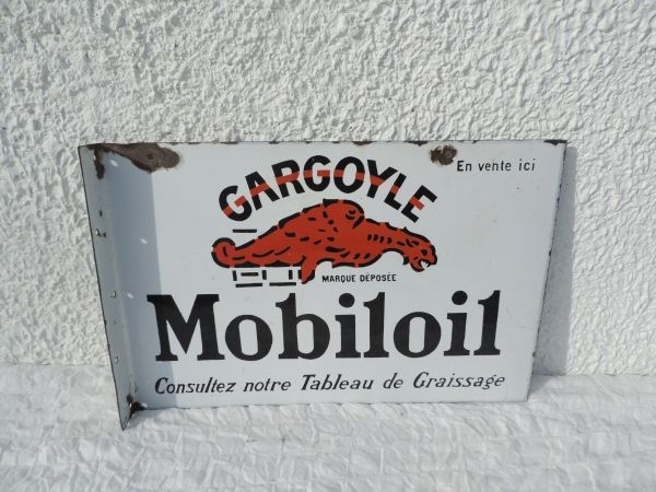 Plaque émaillée Mobiloil