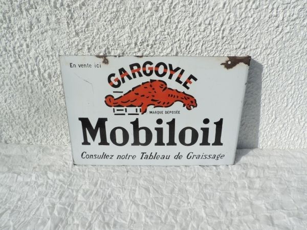 Plaque émaillée Mobiloil