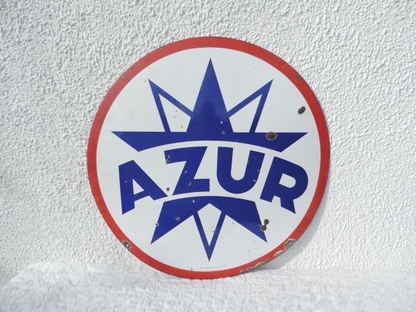 Plaque émaillée Azur