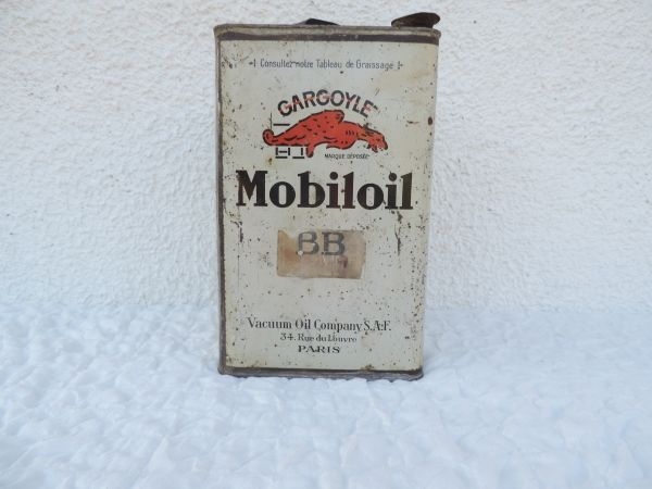 Bidon d'huile Mobiloil