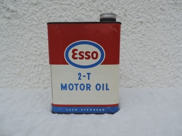 Bidon d'huile Esso 2 Temps