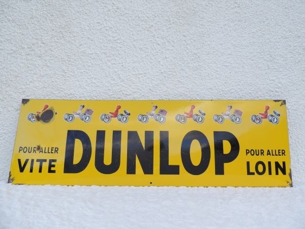 Plaque émaillée DUNLOP