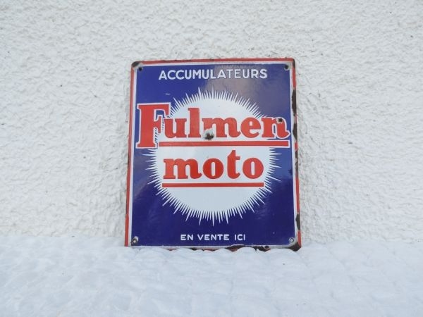 Plaque émaillée Fulmen Moto