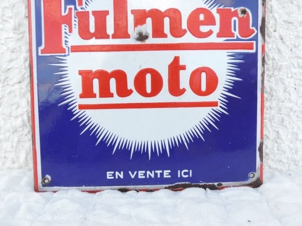 Plaque émaillée Fulmen Moto