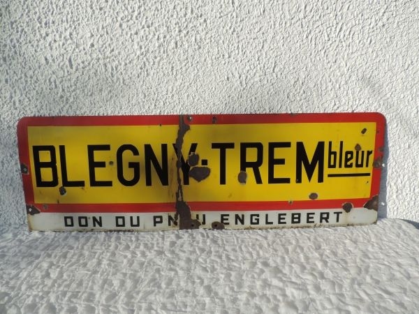 Plaque émaillée de  Signalitique BELGE