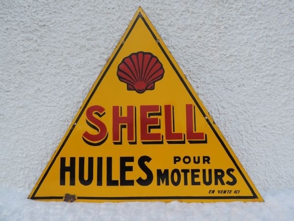Plaque emaillée SHELL