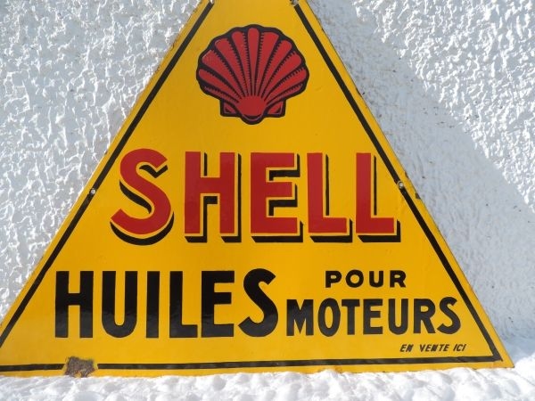 Plaque emaillée SHELL
