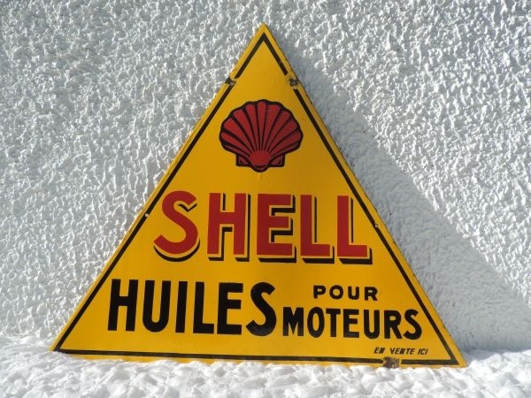 Plaque emaillée SHELL